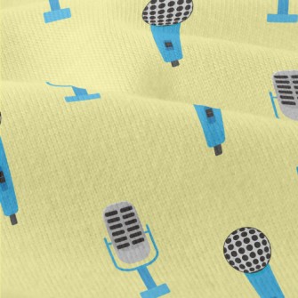 Retro Blue Microphone Modern Jersey