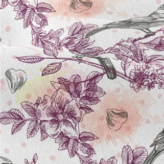 Watercolor Flowers And Birds Modern Jersey