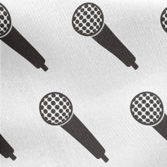 Simple Microphone Pattern Jersey Backed Fleece