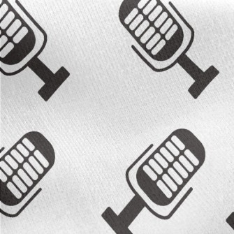 Classic Microphone Pattern Jersey Backed Fleece