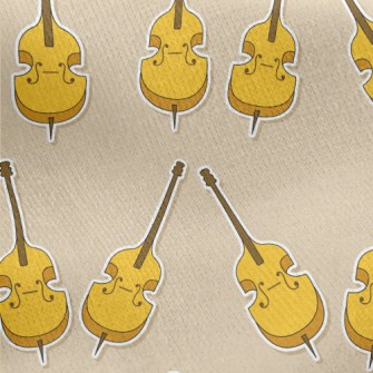 Cartoon Cello Jersey Backed Fleece