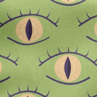 Mysterious Monster Eyes Jersey Backed Fleece