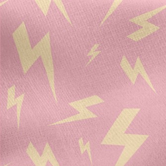 Yellow Lightning Symbol Jersey Backed Fleece