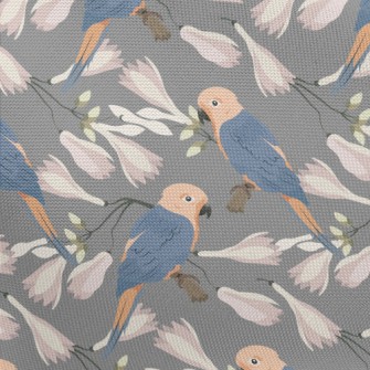Parrot And Magnolia Pongee