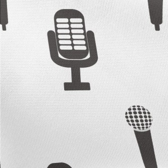 Retro Microphone Icon Pongee