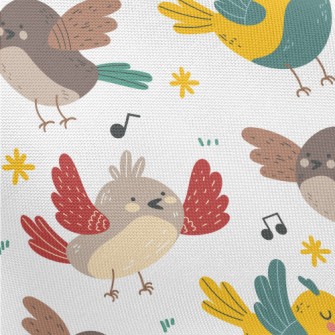 Colorful Singing Bird Pongee