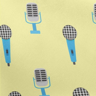 Retro Blue Microphone Pongee