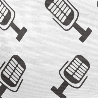 Classic Microphone Pattern Pongee