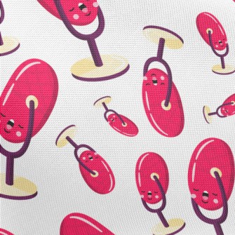 Cartoon Pink Microphone Pongee