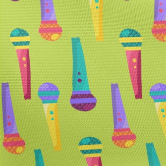 Retro Colorful Microphone Pongee