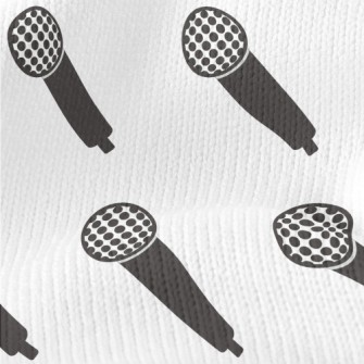 Simple Microphone Pattern Stretch Jersey