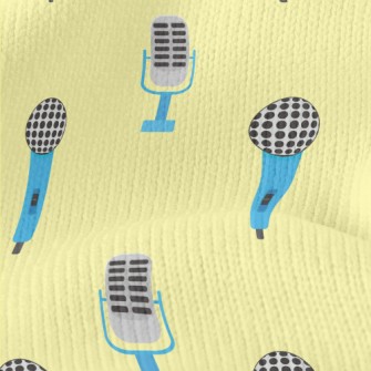 Retro Blue Microphone Stretch Jersey