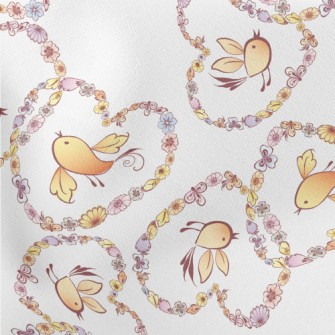 Heart Shaped Wreath With Flyin Lightweight Cotton Poplin