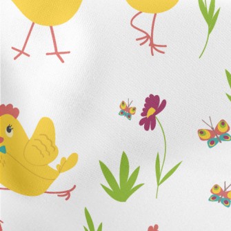 A Hen Enjoying Life Lightweight Cotton Poplin