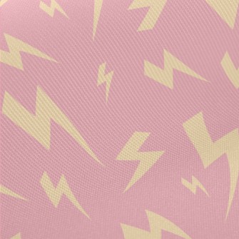 Yellow Lightning Symbol Midweight Cotton Poplin