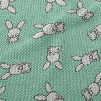 Teddy Rabbit Doll Birdseye Piqué