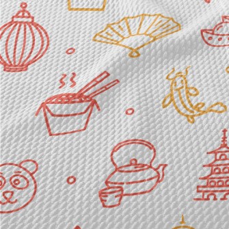 Classic Chinese Elements Birdseye Piqué
