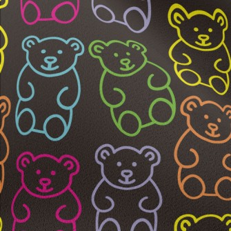 Color Line Bear Chiffon