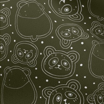 Panda Line Graffiti Chiffon