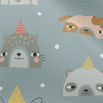 Party Hat Animals Chiffon
