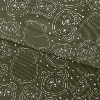 Panda Line Graffiti Waterproof Oxford