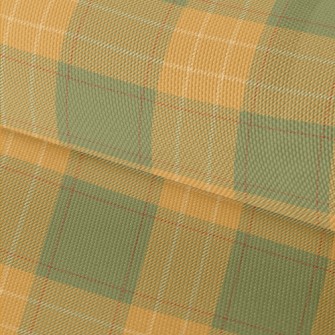 Green And Orange Two-tone Chec Waterproof Oxford