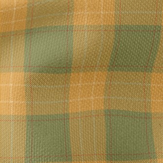 Green And Orange Two-tone Chec Waterproof Canvas