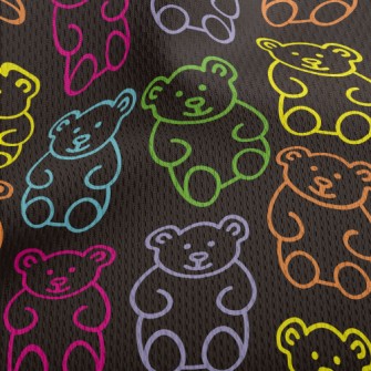 Color Line Bear Athletic Mesh Flat Back