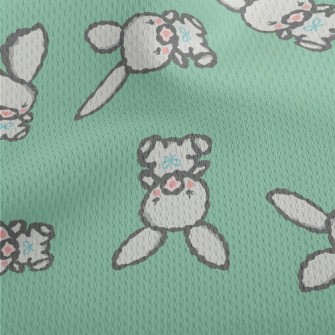 Teddy Rabbit Doll Athletic Mesh Flat Back