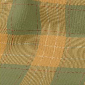Green And Orange Two-tone Chec Terry