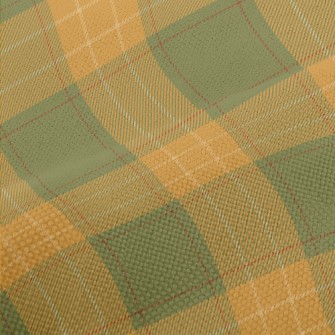 Green And Orange Two-tone Chec Performance Linen
