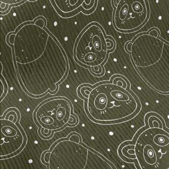Panda Line Graffiti Standard Corduroy