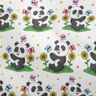 Cartoon Panda Teasing Butterfl Dobby