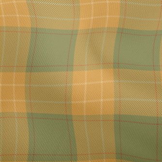 Green And Orange Two-tone Chec Dobby