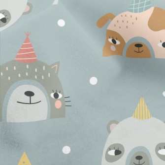 Party Hat Animals Micro Fleece