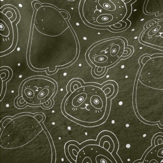 Panda Line Graffiti Minky