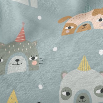Party Hat Animals Minky