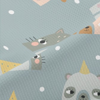 Party Hat Animals Piqué