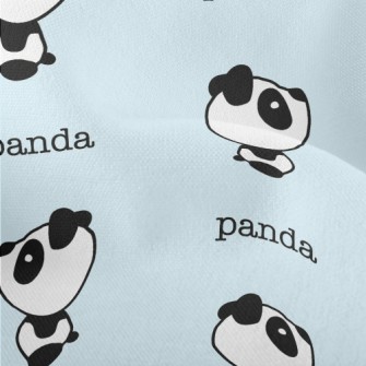 Black And White Cat Doodle Lightweight Performance Linen