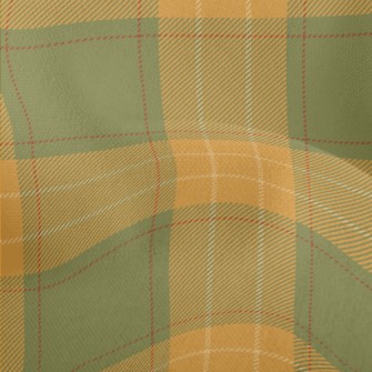 Green And Orange Two-tone Chec Lightweight Performance Linen