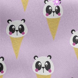 Cute Panda Cone Jersey Backed Fleece