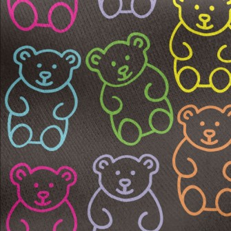Color Line Bear Jersey Backed Fleece