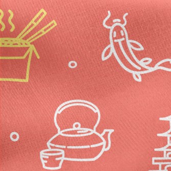 Chinese Traditional Elements Jersey Backed Fleece