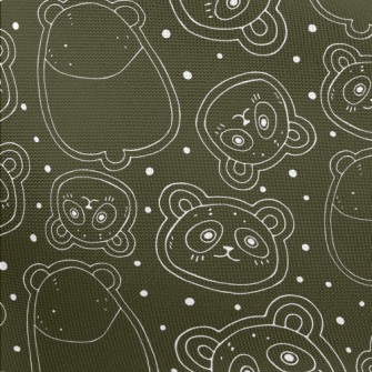 Panda Line Graffiti Pongee