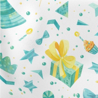 Birthday Party Elements Lightweight Cotton Poplin