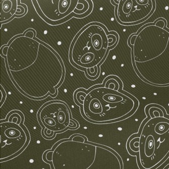 Panda Line Graffiti Midweight Cotton Poplin