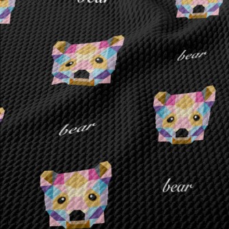 Colorful Block Bear Birdseye Piqué