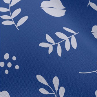 Leaves And Flowers Silhouettes Chiffon