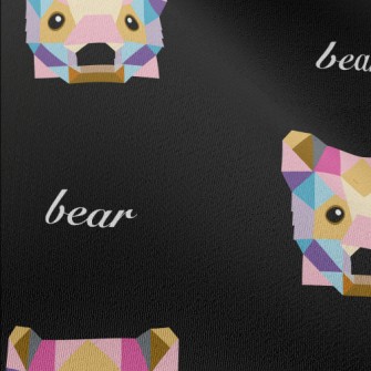 Colorful Block Bear Chiffon
