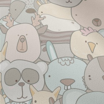 Cute Animal Graffiti Chiffon